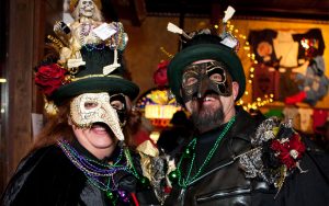 Mardi Gras Masked Attendees