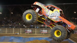 Monster truck on jump